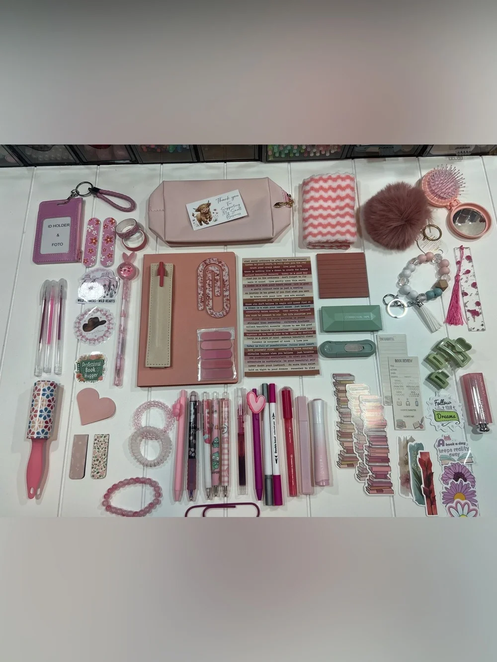 Pink Assorted Journaling & Accessory Set - Stylish Pink Mix